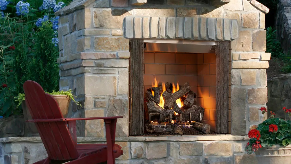 Monessen Outdoor Lifestyles Castlewood 42" Outdoor Radiant Insulated Wood Burning Fireplace