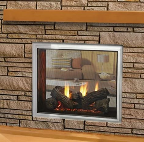 Monessen Outdoor Lifestyles 36" Fortress See-Through Indoor/Outdoor Gas Fireplace with IntelliFire Touch Ignition System