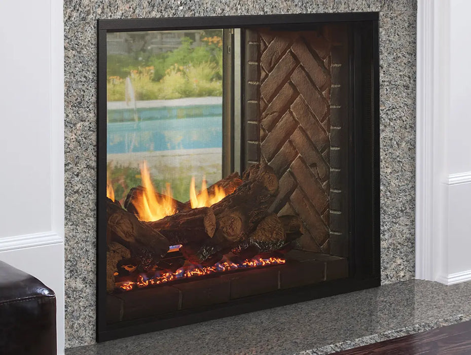 Monessen Outdoor Lifestyles 36" Fortress See-Through Indoor/Outdoor Gas Fireplace with IntelliFire Touch Ignition System