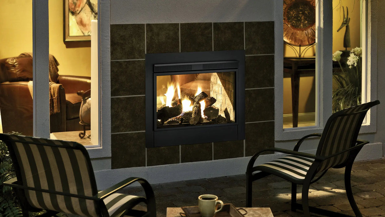 Monessen Outdoor Lifestyles Twilight 36" Indoor/Outdoor See-Through Gas Fireplace with IntelliFire