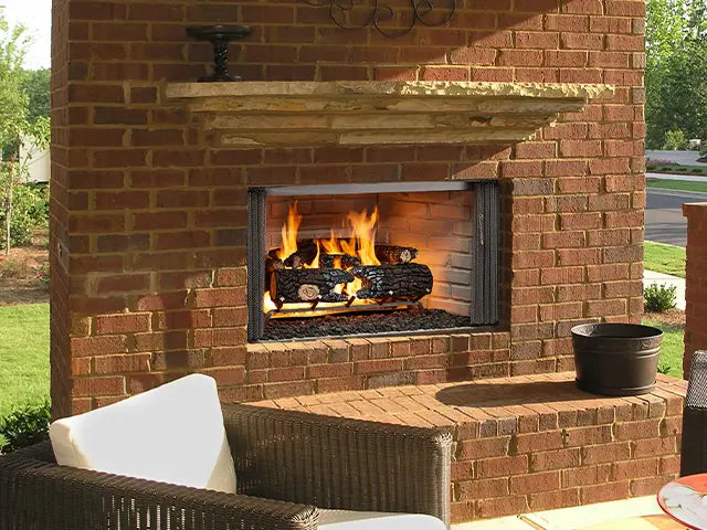 Monessen Outdoor Lifestyles 36" Villawood Outdoor Wood Burning Fireplace